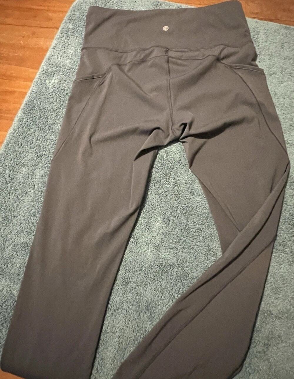 Lululemon Align Gray High Rise Yoga Leggings w/ Pockets Womens M